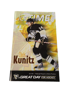 Mar 17 2009 Thrashers @ Penguins Program Chris Kunitz Evgeni Malkin 2 Goals