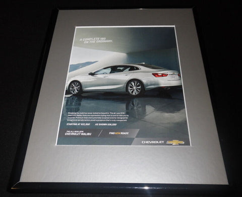 2016 Chevrolet Malibu Framed 11x14 ORIGINAL Advertisement J