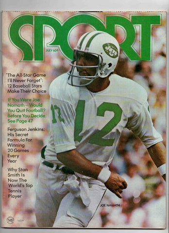 VINTAGE July 1972 Sport Magazine Joe Namath Jets