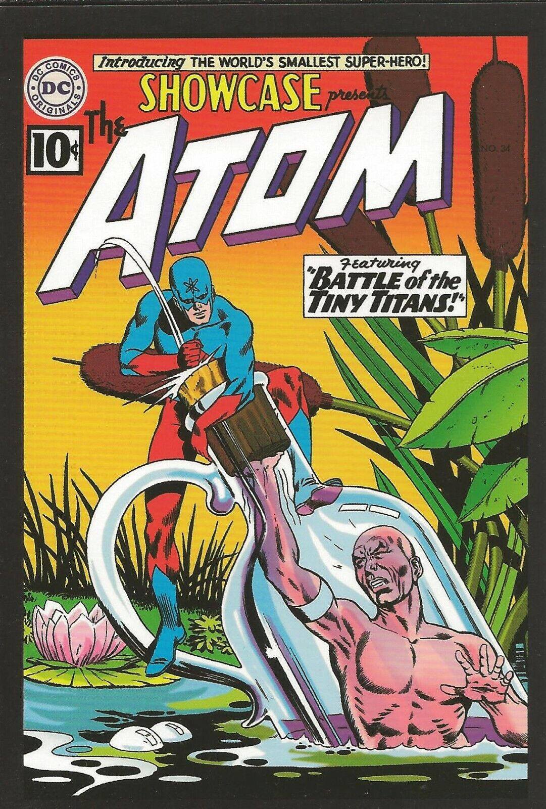 Showcase #34 1961 4x5" Cover Postcard 2010 DC Comics Atom Gil Kane