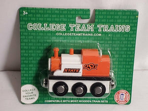 Oklahoma State Cowboys Pistol Pete College Wood Train NEW in box