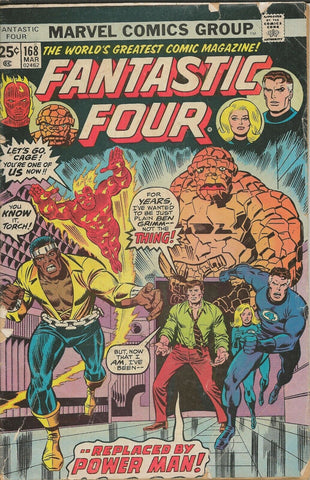 Fantastic Four #168 ORIGINAL Vintage 1976 Marvel Comics Power Man