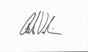 Peter Vidmar Signed 3x5 Index Card USA Olympic Gold Medalist