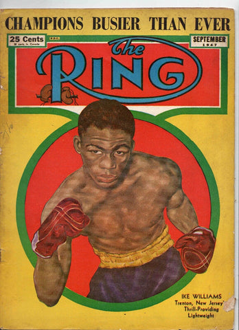 VINTAGE Sep 1947 Ring Magazine Ike Williams