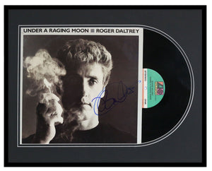 Roger Daltrey Signed Framed 1985 Under a Raging Moon Record Album Display