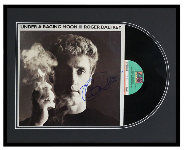 Roger Daltrey Signed Framed 1985 Under a Raging Moon Record Album Display