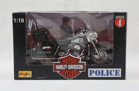 VINTAGE 1998 Maisto Harley Davidson Florida State Trooper 1:18 Motorcycle