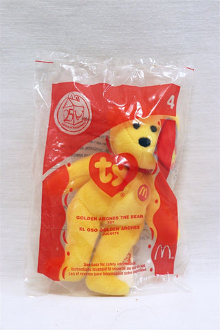 ORIGINAL Vintage 2004 McDonald's Ty Teenie Beanie Baby Golden Arches Bear