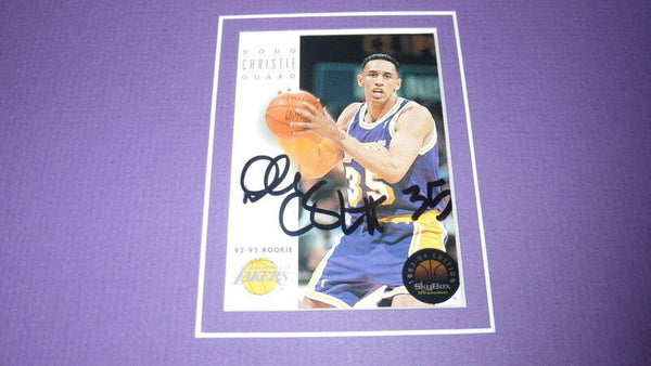 Doug Christie Signed Framed 11x14 Photo Display Kings Lakers