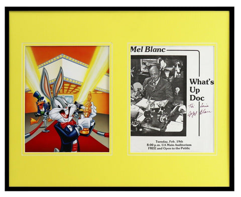 Mel Blanc Signed Framed 16x20 Photo Display Looney Tunes Bugs Bunny Voice