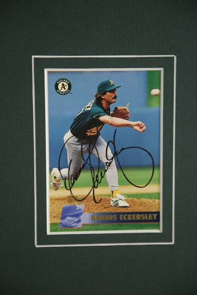 Dennis Eckersley Signed Framed 16x20 Photo Display A's Red Sox