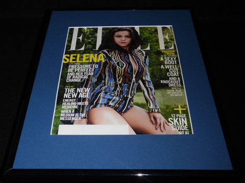 Selena Gomez Framed 11x14 ORIGINAL 2015 Elle Magazine Cover