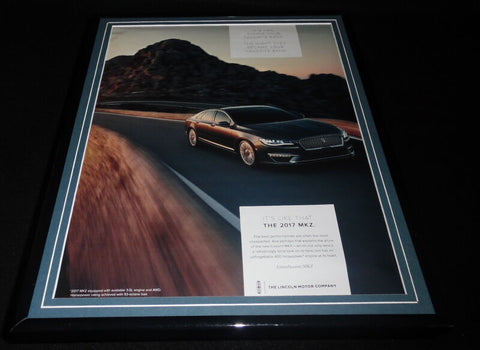 2017 Lincoln MKZ 11x14 Framed ORIGINAL Advertisement 