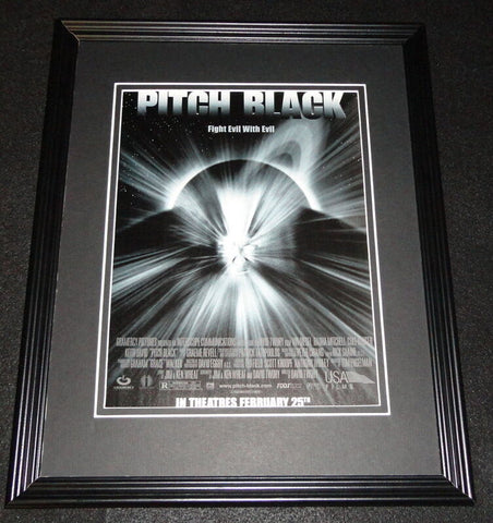 Pitch Black 1999 Framed 11x14 ORIGINAL Advertisement Vin Diesel Radha Mitchell