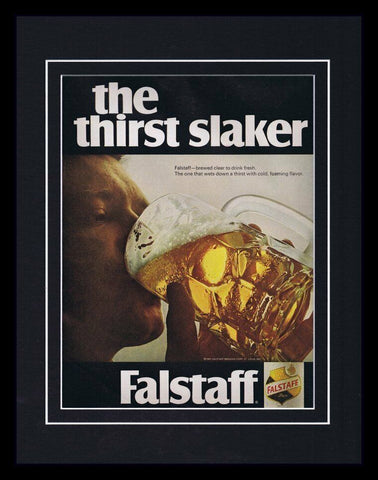 1967 Falstaff Beer Framed 11x14 ORIGINAL Vintage Advertisement 