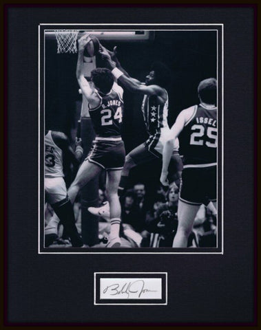 Bobby Jones Signed Framed 11x14 Photo Display 76ers North Carolina