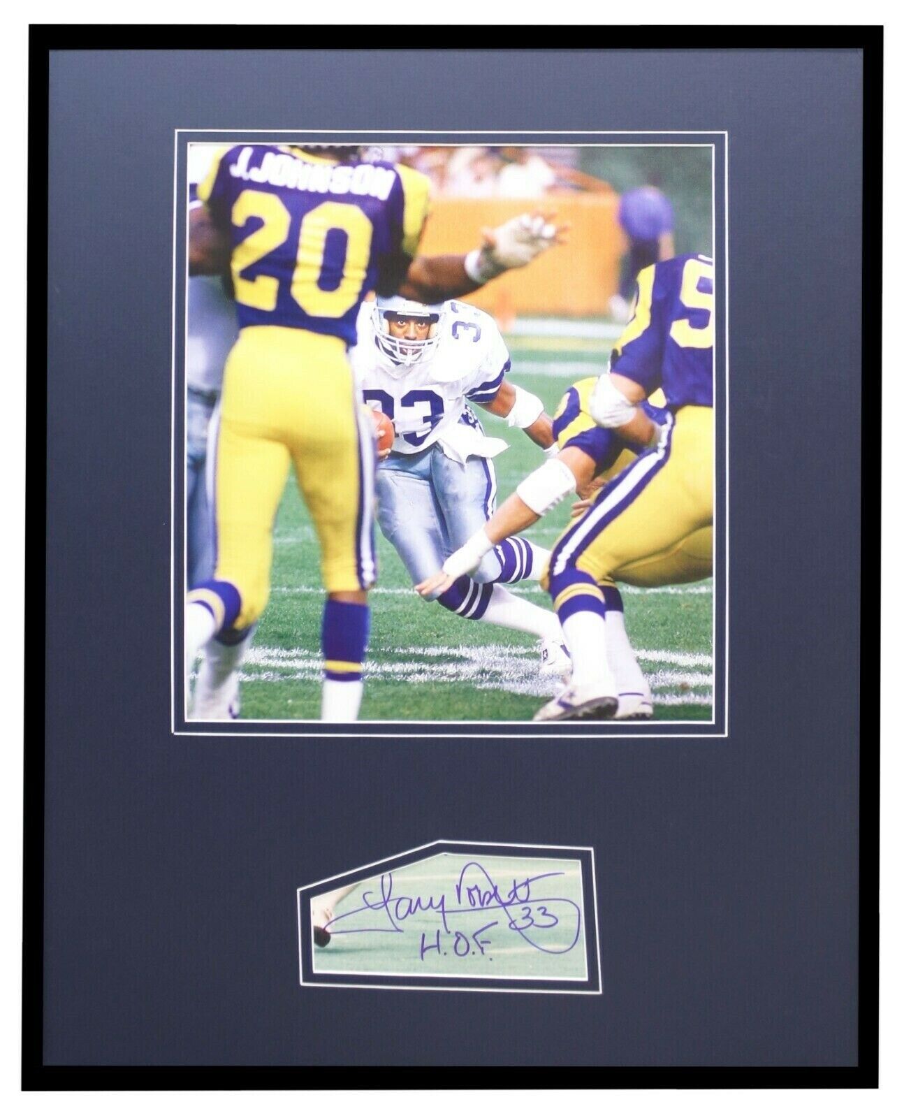 Tony Dorsett Signed Framed 16x20 Photo Display Cowboys