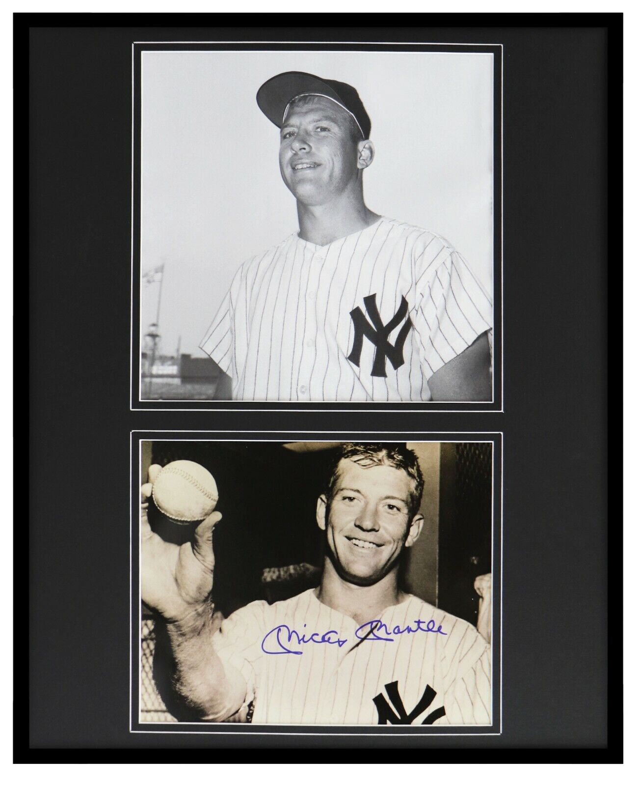 Mickey Mantle Facsimile Signed Framed 16x20 NY Yankees Photo Set