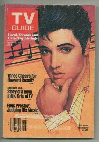 ORIGINAL Vintage April 9, 1983 TV Guide Magazine Elvis Presley