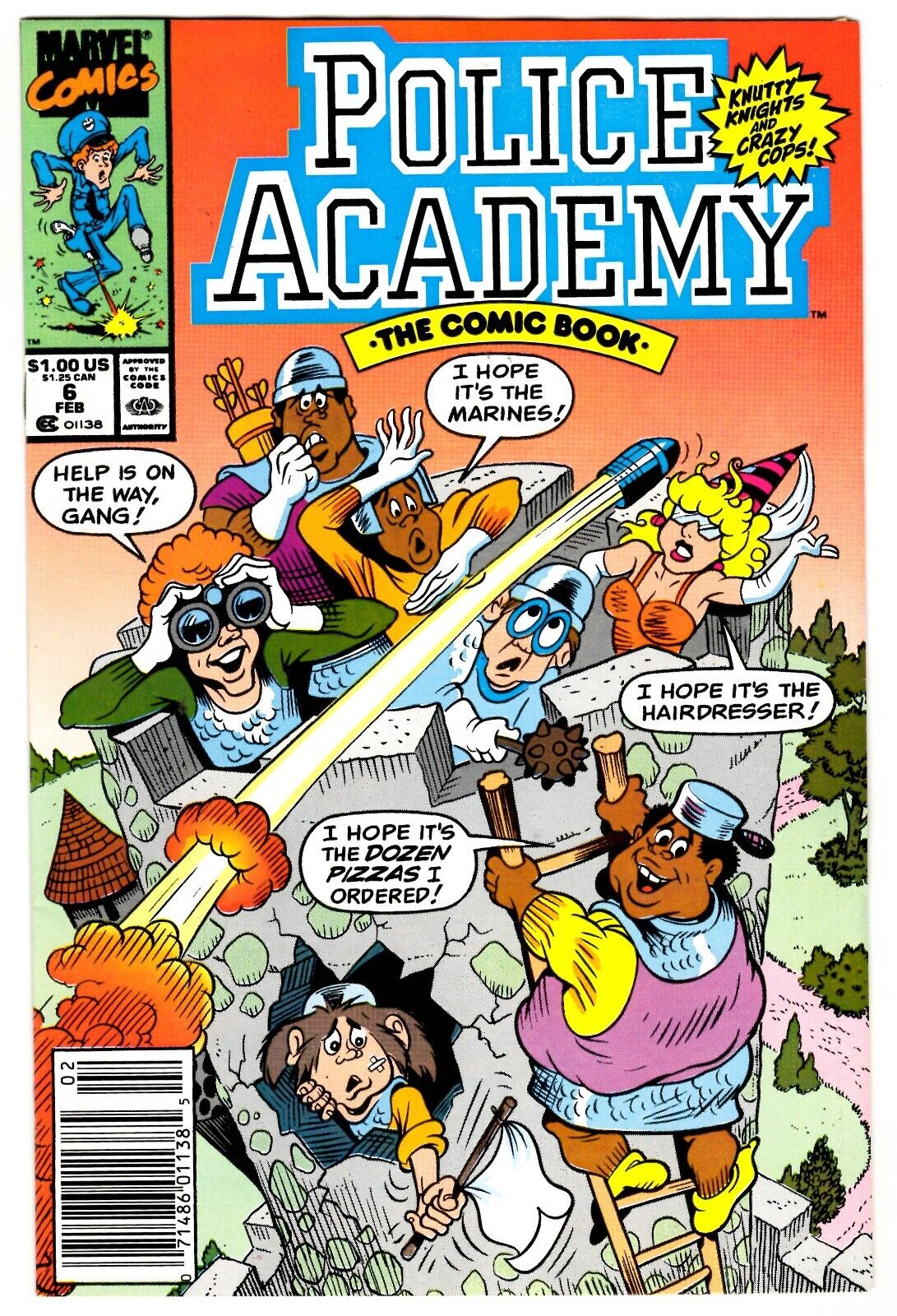 Police Academy #6 VINTAGE 1990 Marvel Comics