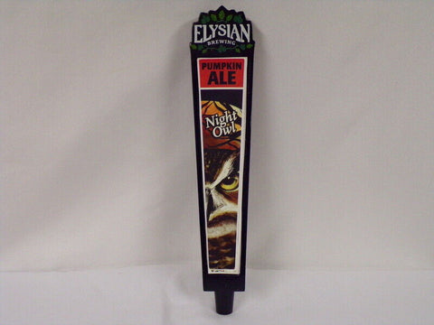 ORIGINAL Vintage Elysian Brewing Pumpkin Ale Night Owl Beer Tap Handle