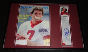 Joe Theismann Signed Framed 1984 Sports Illustrated Cover Display Washington