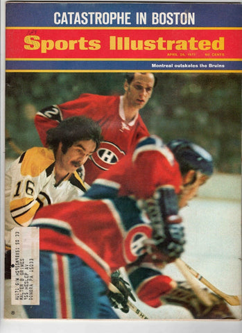 Apr 26 1971 Sports Illustrated Magazine Canadiens vs Bruins