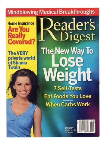 ORIGINAL Vintage Jan 2005 Reader's Digest Magazine Shania Twain