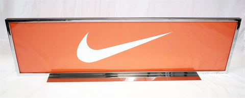 HUGE 12x48" 4 Foot Nike Store Advertising Metal Display Sign Fixture