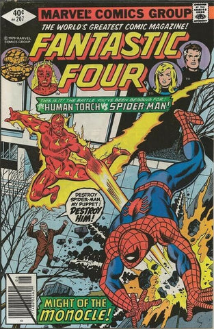 Fantastic Four #207 ORIGINAL Vintage 1979 Marvel Comics Spiderman