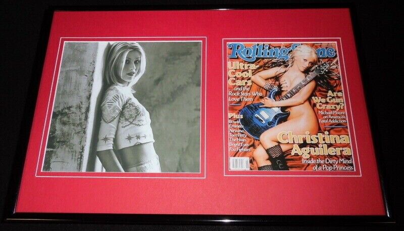 Christina Aguilera 12x18 Framed Rolling Stone Cover & Photo Display