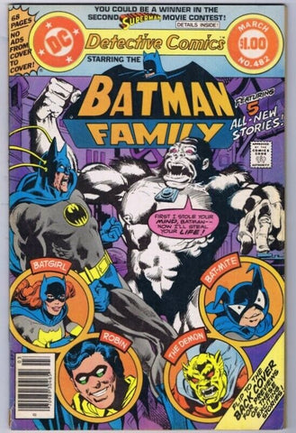 Detective Comics #482 ORIGINAL Vintage 1979 DC Comics Batman Family