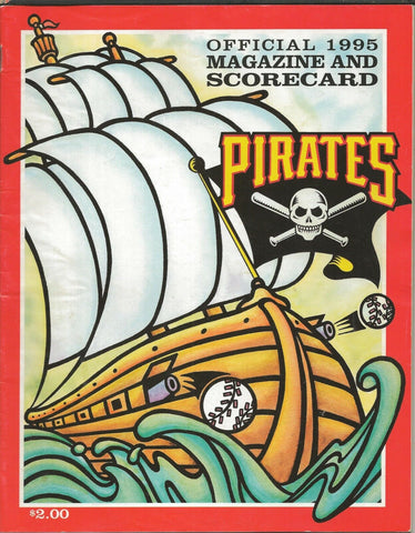 ORIGINAL Vintage 1995 Pittsburgh Pirates Magazine Scorecard vs Cubs