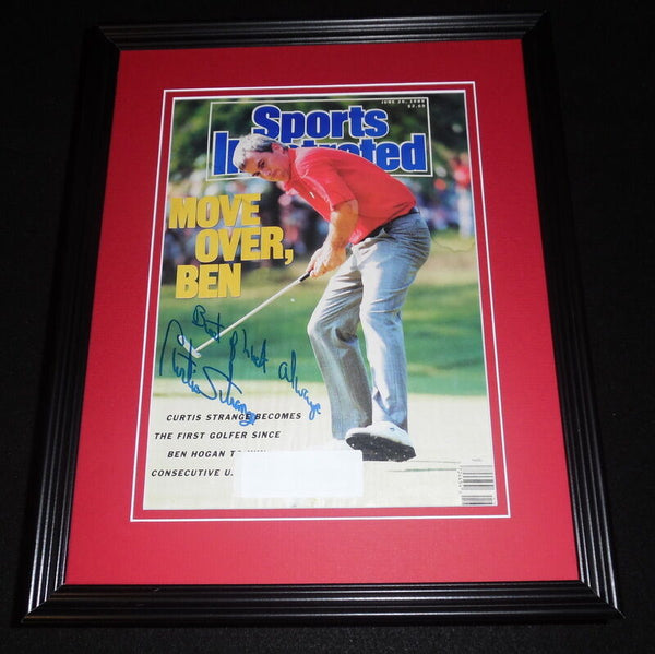 Curtis Strange Signed Framed 1989 Sports Illustrated Magazine Cover Display 