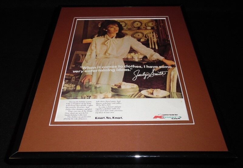 Jaclyn Smith 11x14 Facsimile Signed Framed 1986 K Mart Advertising Display 