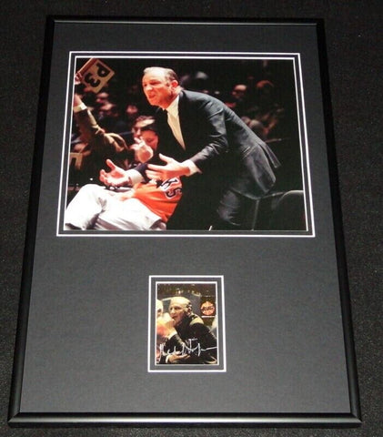 Red Holzman Signed Framed 12x18 Photo Display JSA Knicks