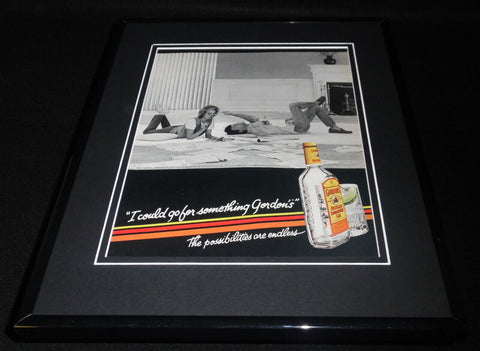 1984 Gordon's London Dry Gin Framed 11x14 ORIGINAL Vintage Advertisement