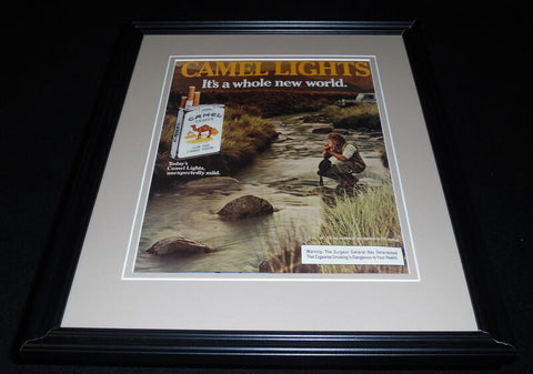 1984 Camel Lights Cigarettes Framed 11x14 ORIGINAL Vintage Advertisement B