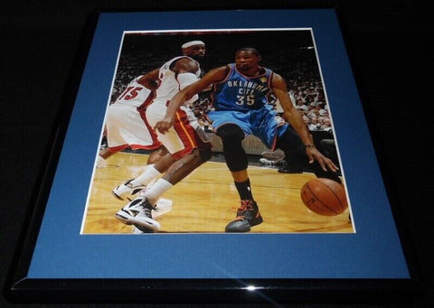 Kevin Durant vs Lebron James Framed 11x14 Photo Display Thunder Heat