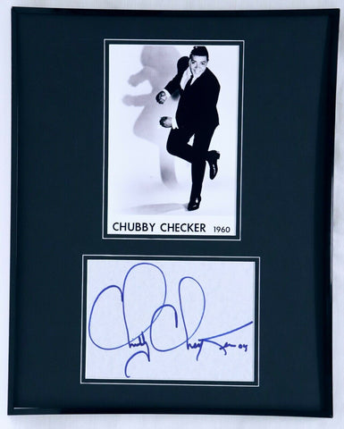 Chubby Checker Signed Framed 16x20 Photo Display JSA 