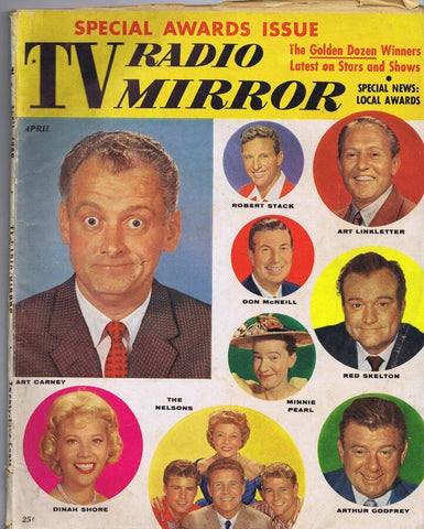 ORIGINAL Vintage April 1960 TV Radio Mirror Magazine Awards Issue Art Carney