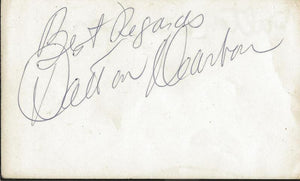 Dalton Dearborn Signed 3x5 Index Card Dracula