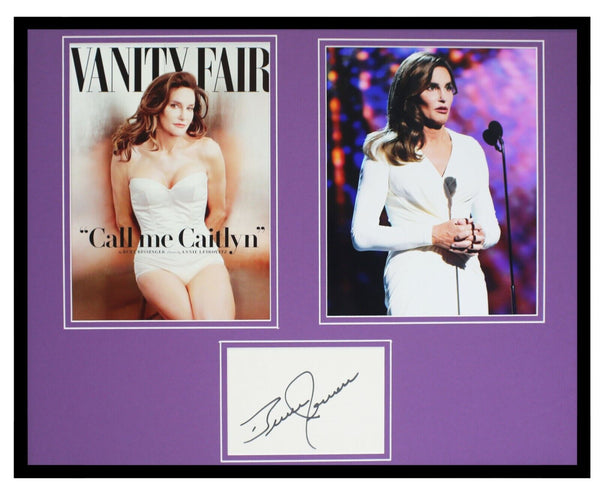 Bruce Caitlyn Jenner Signed Framed 16x20 Photo Display