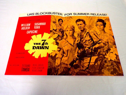 ORIGINAL Vintage 1964 The 7th Dawn 12x18 Industry Ad Poster William Holden