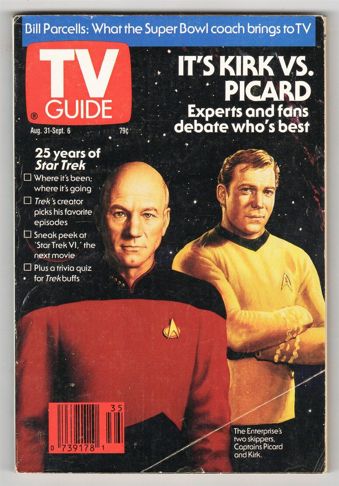 VINTAGE Sep 6 1991 TV Guide Star Trek William Shatner Patrick Stewart