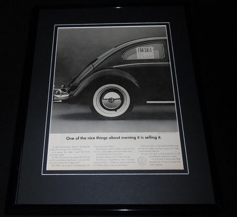 1966 VW Volkswagen of America 11x14 Framed ORIGINAL Vintage Advertisement