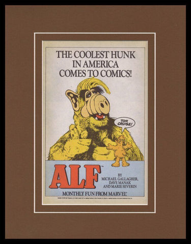 ALF 1987 NBC Marvel Comics Framed 11x14 ORIGINAL Vintage Advertisement