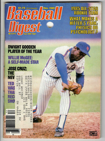 Dec 1985 Baseball Digest Magazine Dwight Gooden Mets