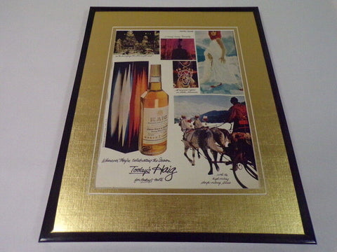 1966 Haig & Haig Whisky Framed 11x14 ORIGINAL Vintage Advertisement