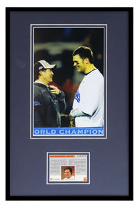 Bill Belichick Framed 11x17 Photo & VINTAGE 1991 Pro Line Rookie Card Display